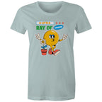 A Little Ray Of Sunshine - Womens T-shirt Pale Blue Womens T-shirt Positivity Printed In Australia