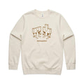 Think Positive, Maths AS Colour Stencil Crew Sweatshirt Unisex Ecru Sweatshirt Maths Positivity Printed In Australia