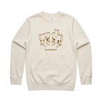 Think Positive, Maths - AS Colour Stencil Crew Sweatshirt Ecru Sweatshirt Maths Positivity Printed In Australia