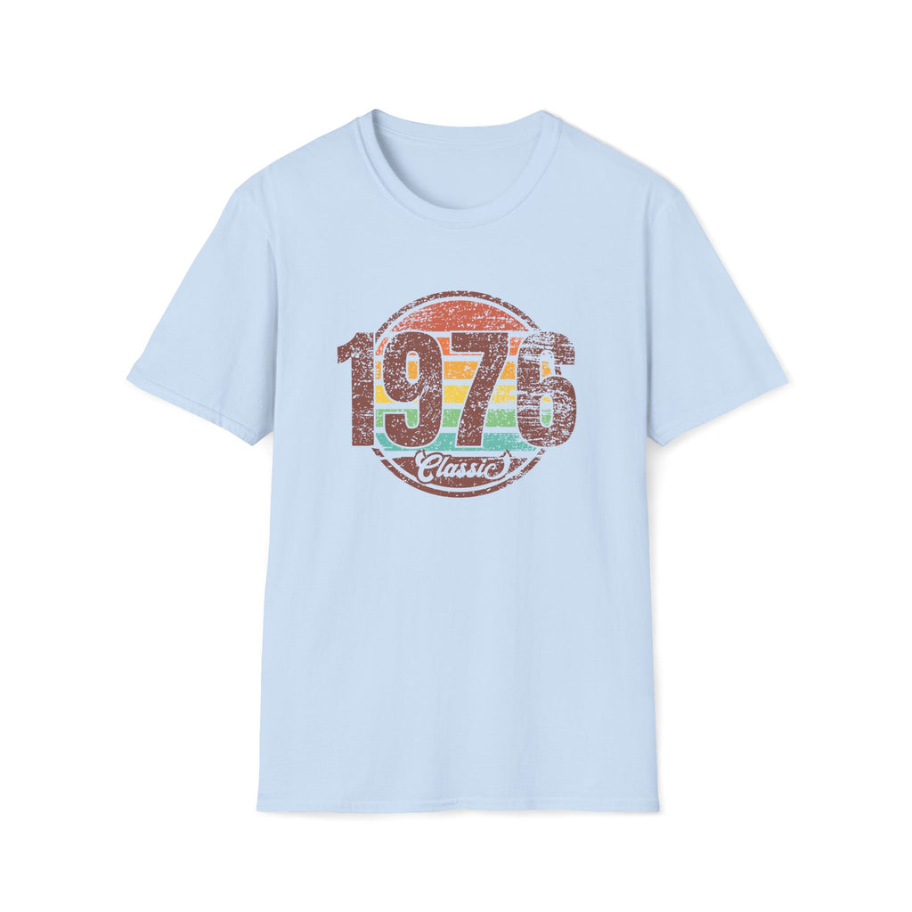 Turning 50 1976 Classic Unisex Softstyle T-Shirt Light Blue Unisex Adult T-shirt Australian Printer Birthday Retro