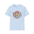 Turning 50 1976 Classic Unisex Softstyle T-Shirt Light Blue Unisex Adult T-shirt Australian Printer Birthday Retro