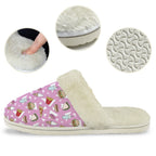 Fast Food Men's Fur Trim Thick-Sole Indoor Slippers Men's Fur Trimmed Slippers Food Printed Offshore