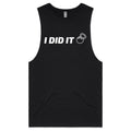 I Did It - Tank Top Tee Black Drop Arm Tank Top Fitness Printed In Australia