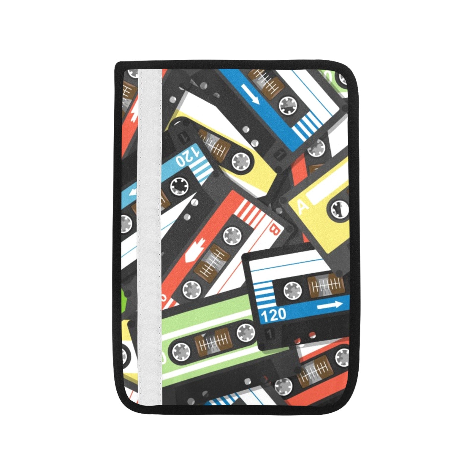 Cassette Tapes Car Seat Belt Cover 7''x10'' (Pack of 2) Car Seat Belt Cover 7x10 (Pack of 2) Printed Offshore