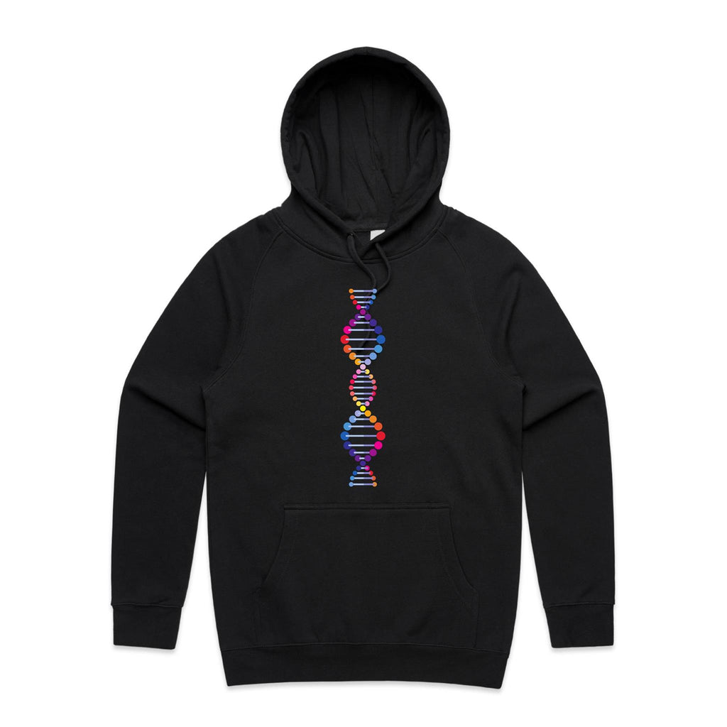 DNA - Mens Hoodie Black Mens Hoodie Printed In Australia Science