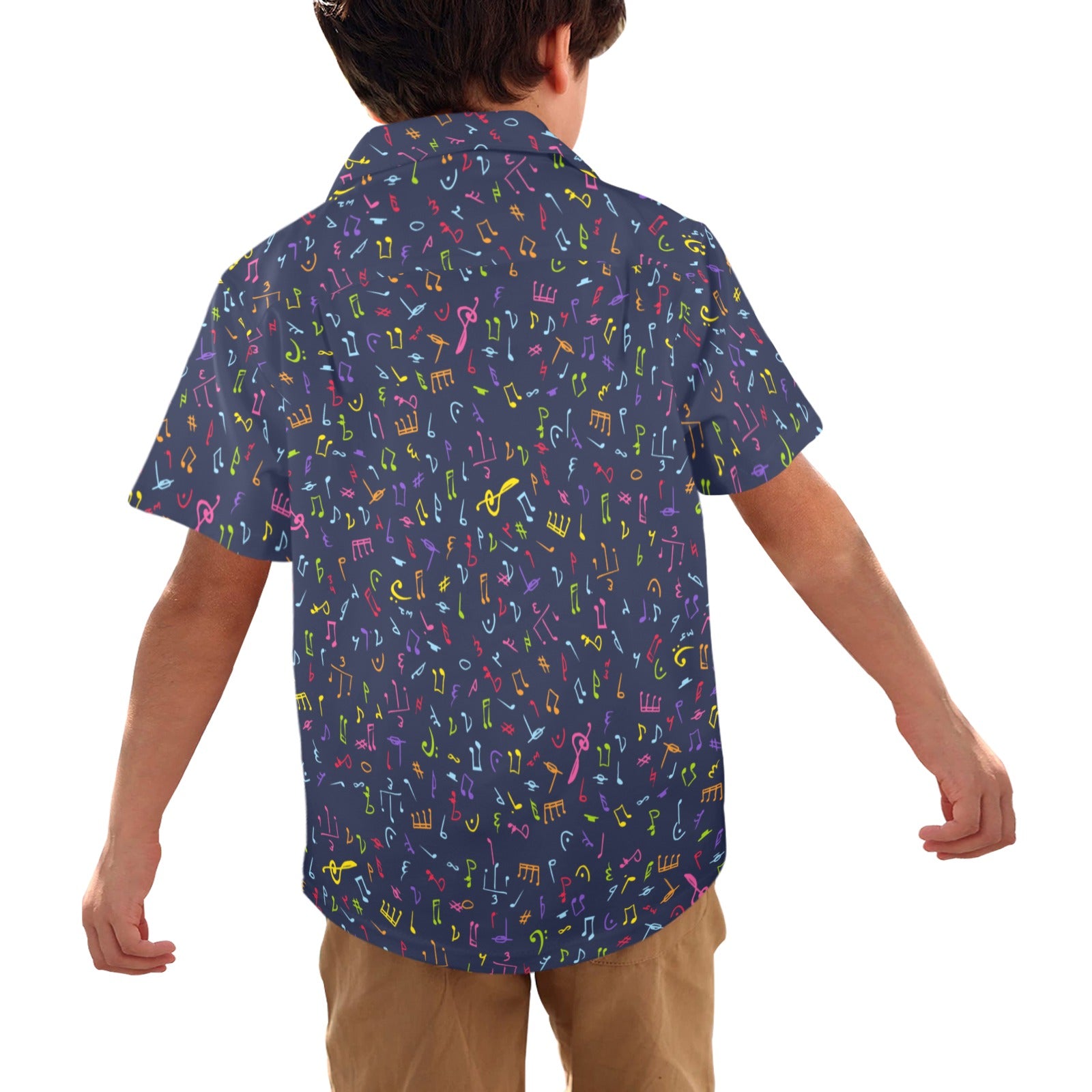 Music Notes - Junior Kids Hawaiian Shirt