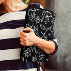 Black And White Floral Laptop Sleeve (Multiple Sizes) Laptop Sleeve Plants Printed Offshore