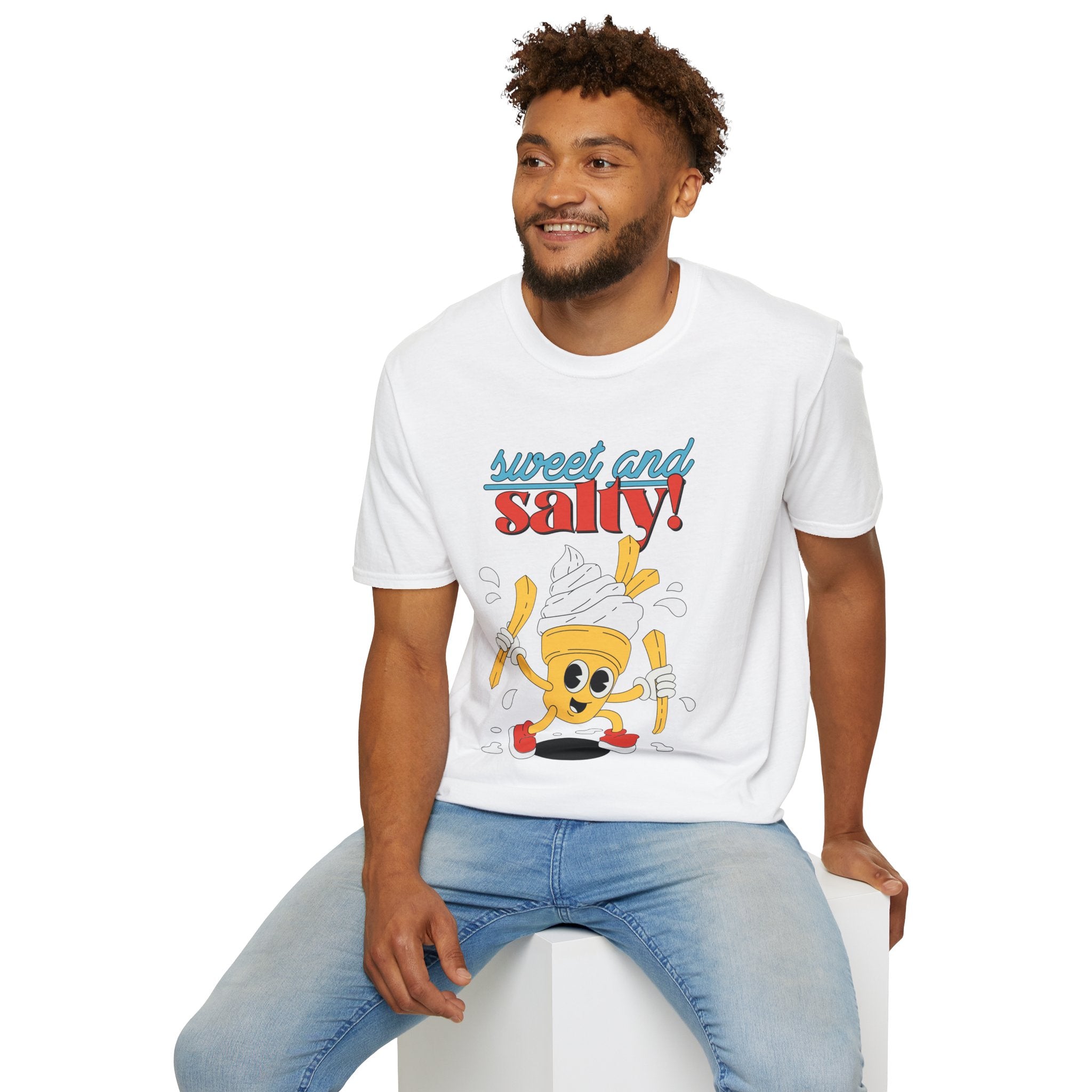 Sweet And Salty, Ice Cream And Fries - Unisex Softstyle T-Shirt