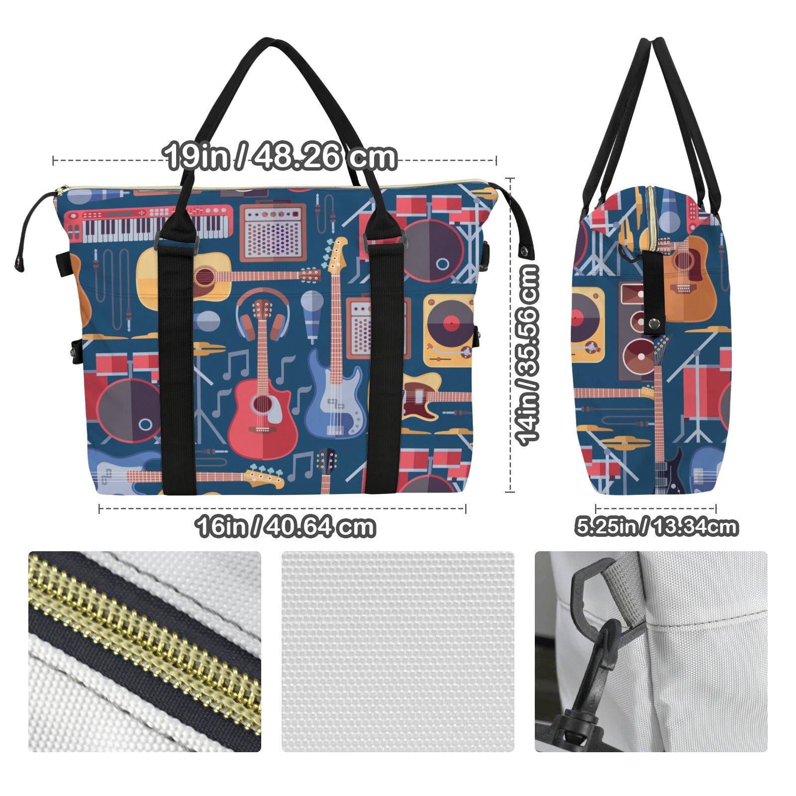 Music Instruments Duffle Bag-Simple (Model 1715) Duffle Bag-Simple (1715)
