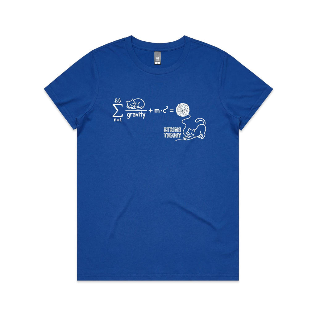 Cat String Theory Physics Women's AS Colour T-shirt
