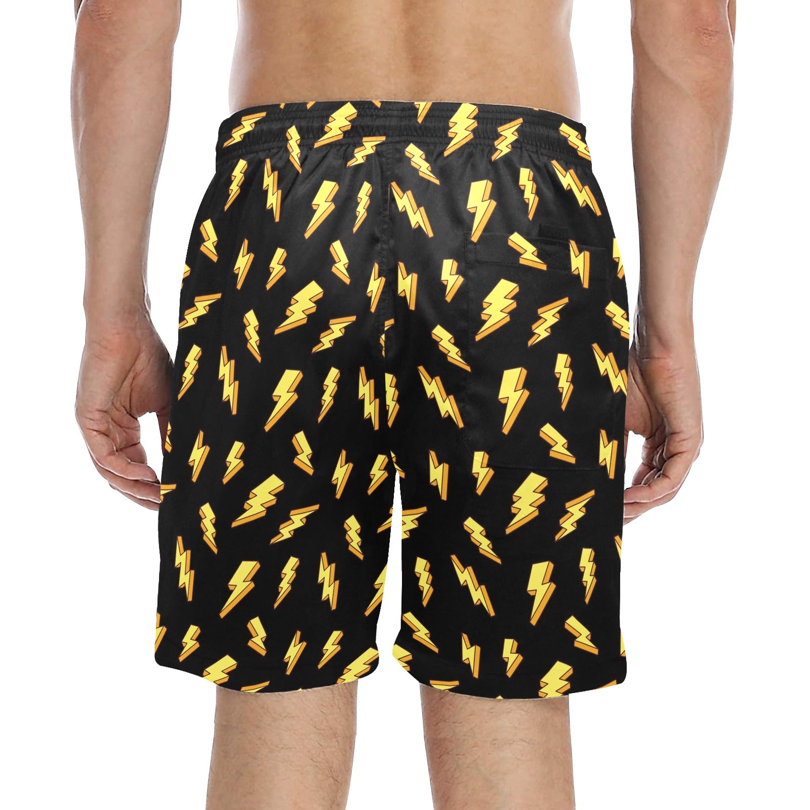 Lightning Bolts - Men's Mid-Length Beach Shorts Men's Mid-Length Beach Shorts comic Printed Offshore
