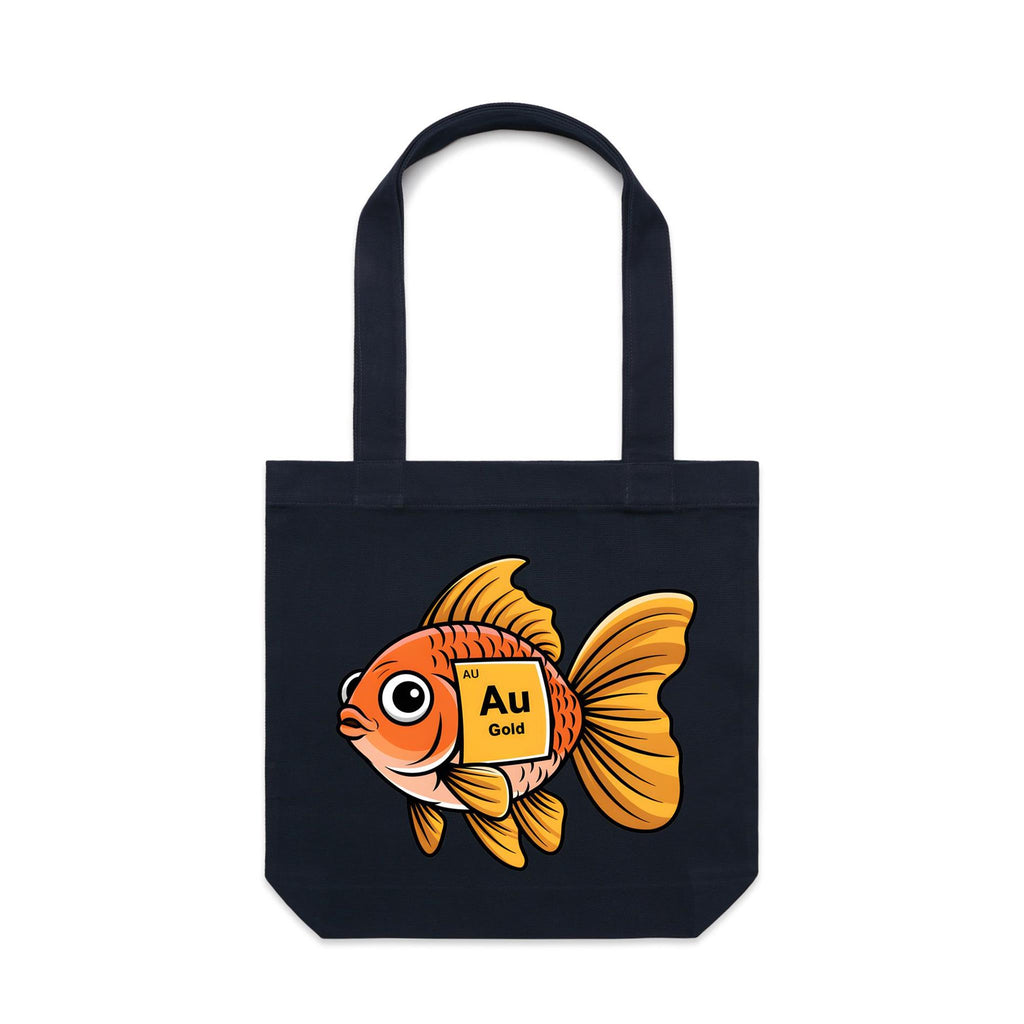Gold Fish Periodic Table Canvas Tote Bag