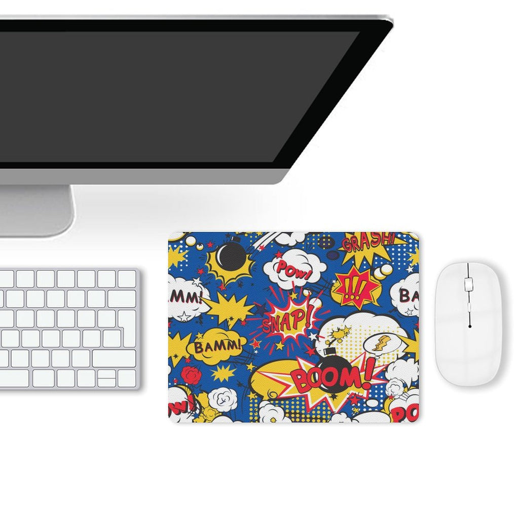 Blue Comic Book Leather Mouse Pad Leather Mouse Pad comic Printed Offshore