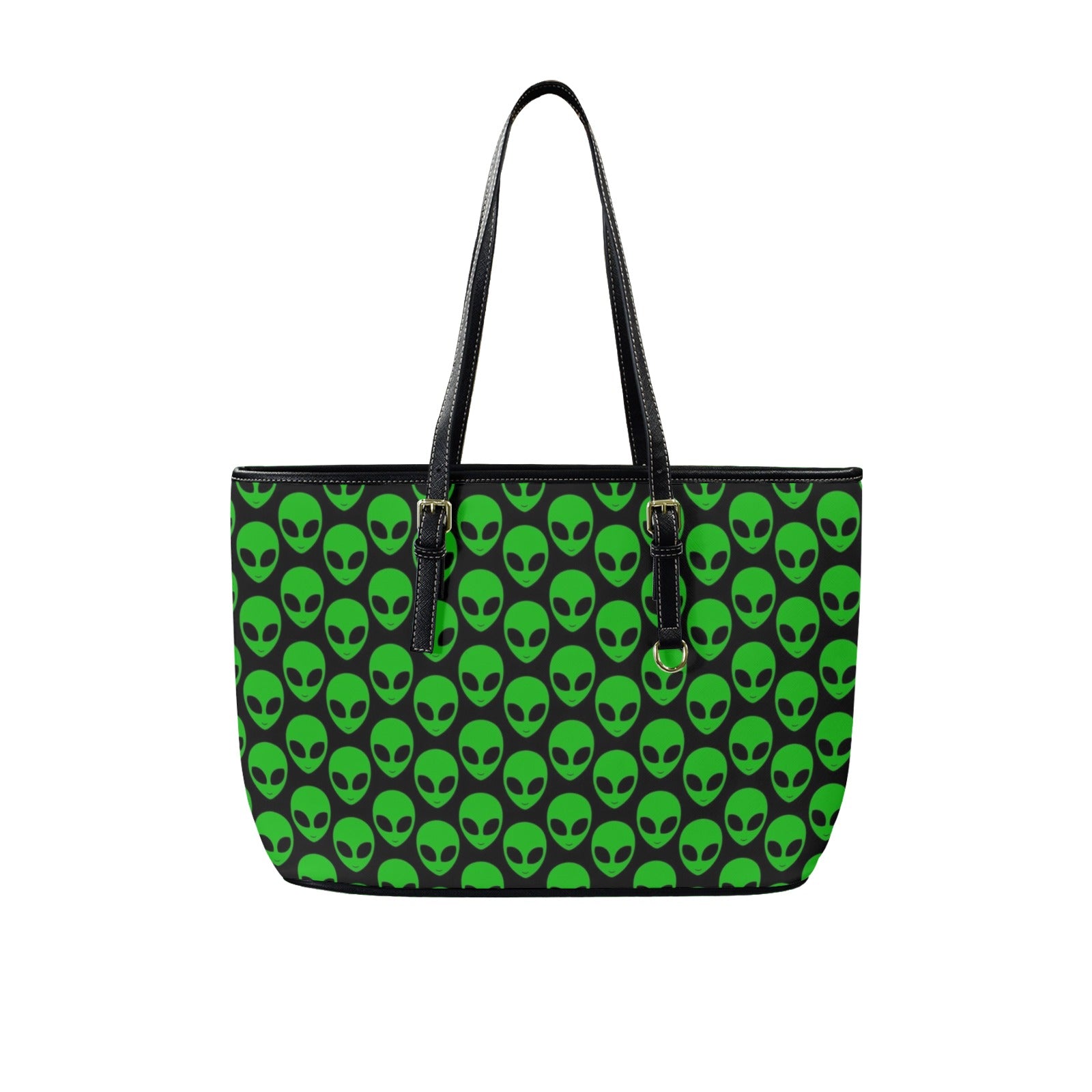Aliens - Leather Tote Bag-Large