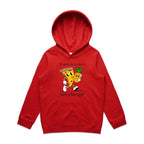 Pineapple Pizza - Kids Hoodie Red Kids Hoodie Printed In Australia