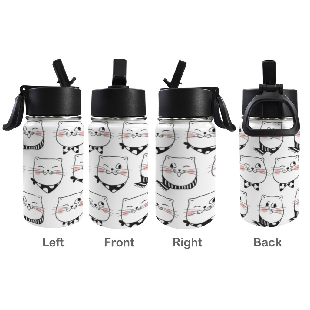 Winking Cats 12oz Kids Water Bottle with Straw Lid