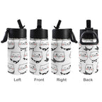 Winking Cats 12oz Kids Water Bottle with Straw Lid