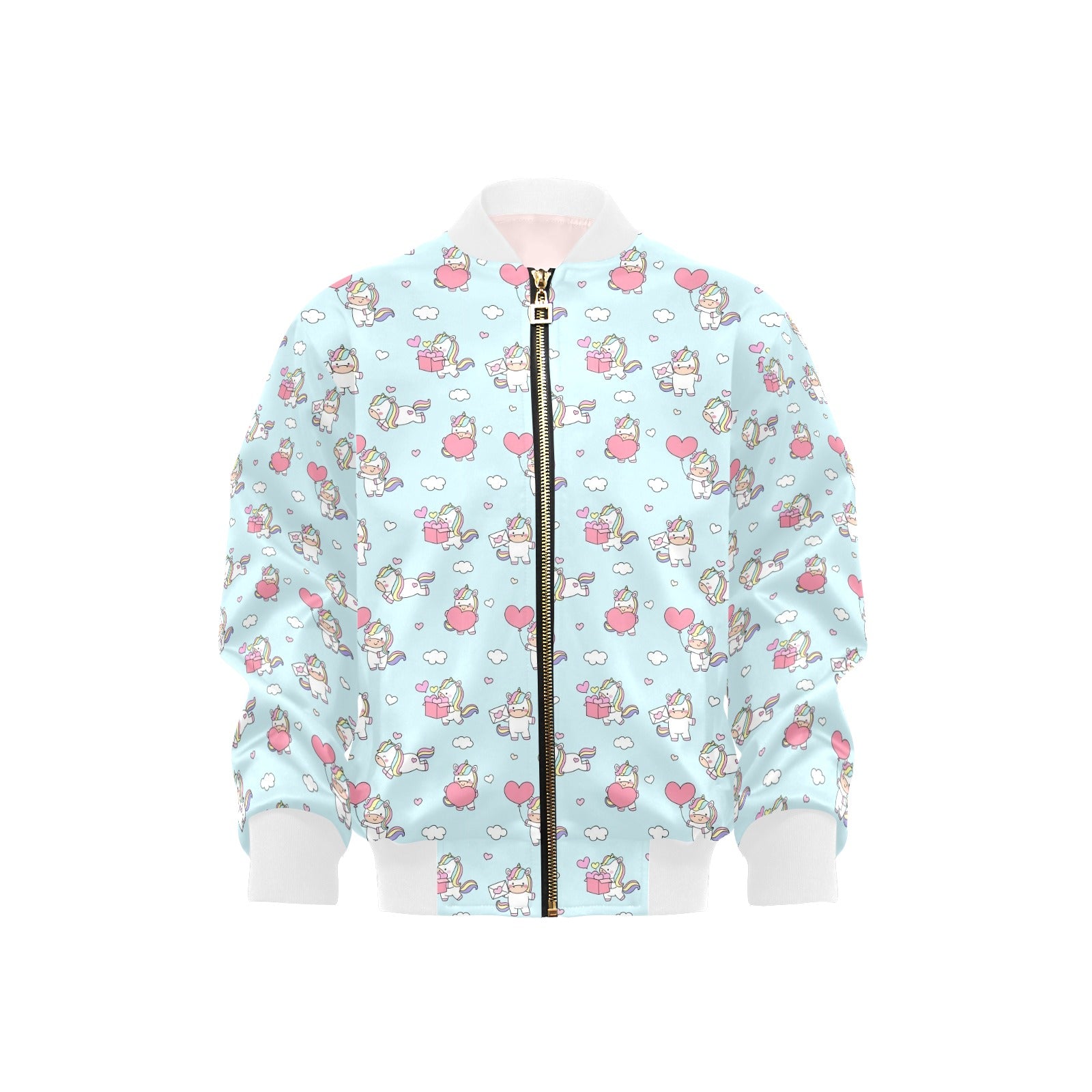 Rainbow Unicorn Kids Bomber Jacket