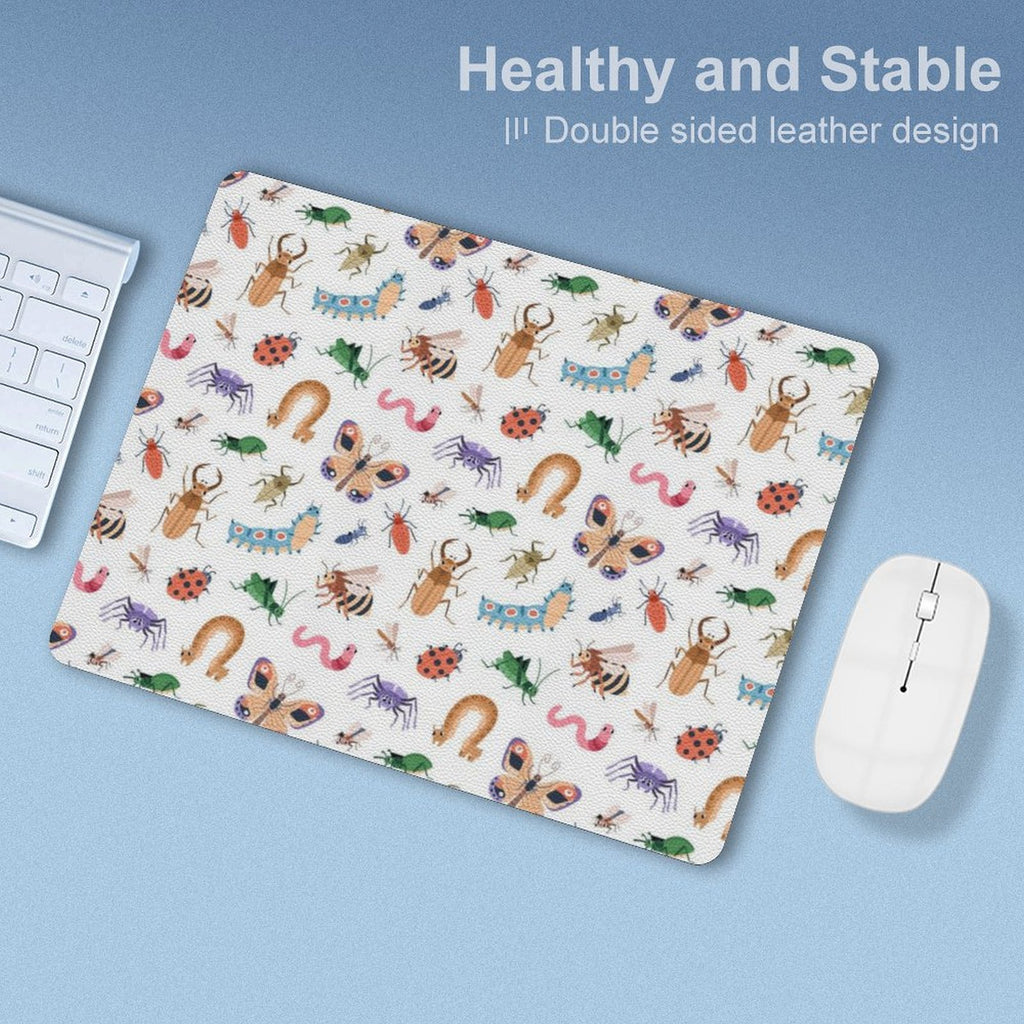 Cute Little Bugs Leather Mouse Pad Leather Mouse Pad animal Printed Offshore
