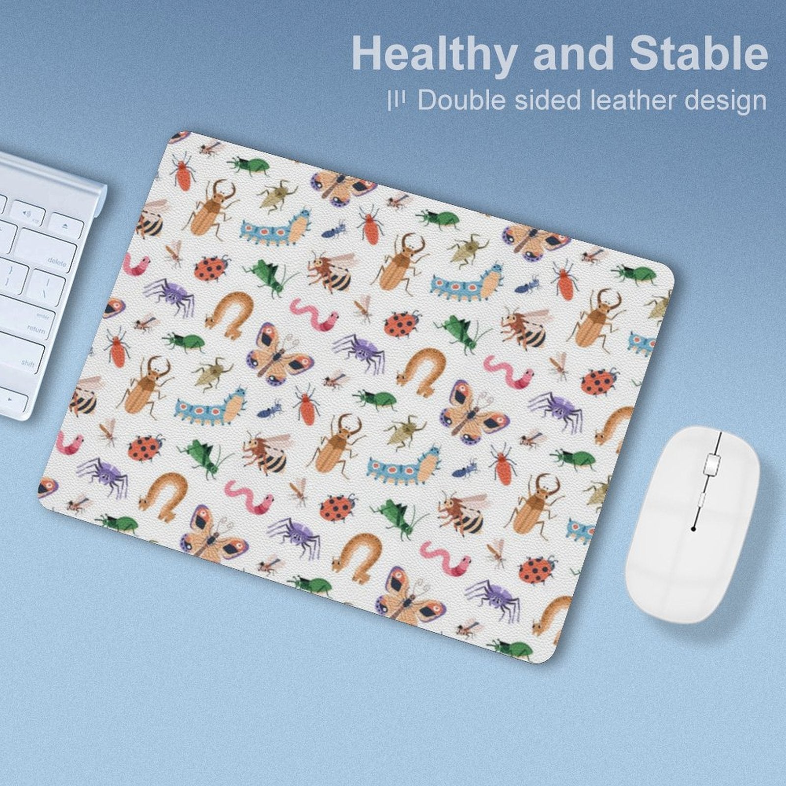 Cute Little Bugs Leather Mouse Pad Leather Mouse Pad animal Printed Offshore