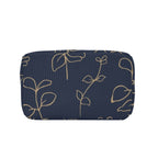 Gold Flowers On Navy Zipper Lunch Bag Zipper Lunch Bag Printed Offshore