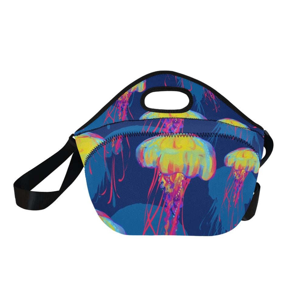 Bright Jellyfish - Neoprene Lunch Bag Neoprene Lunch Bag Printed Offshore