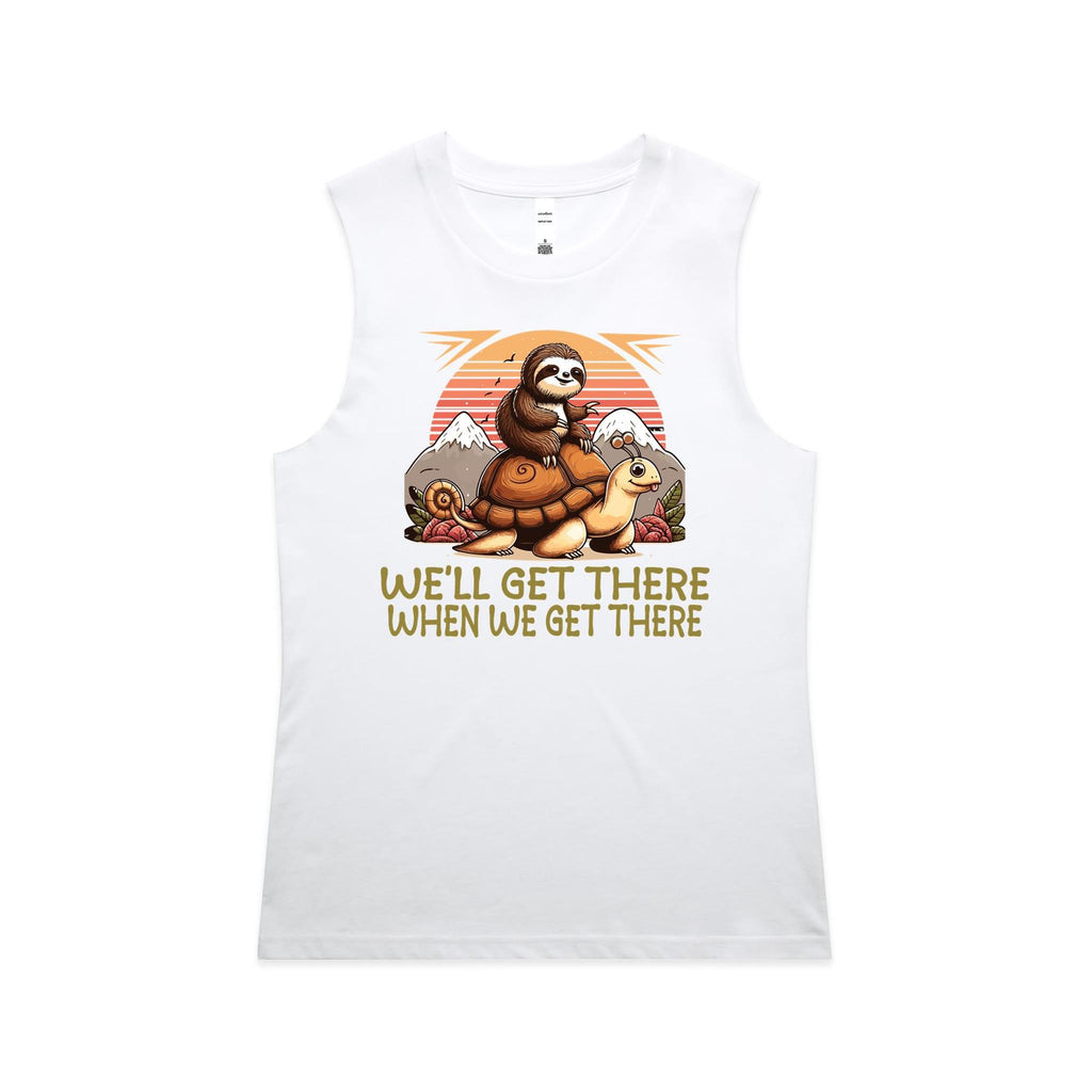 Sloth, We'll Get There When We Get There - AS Colour Women's Maple Tank