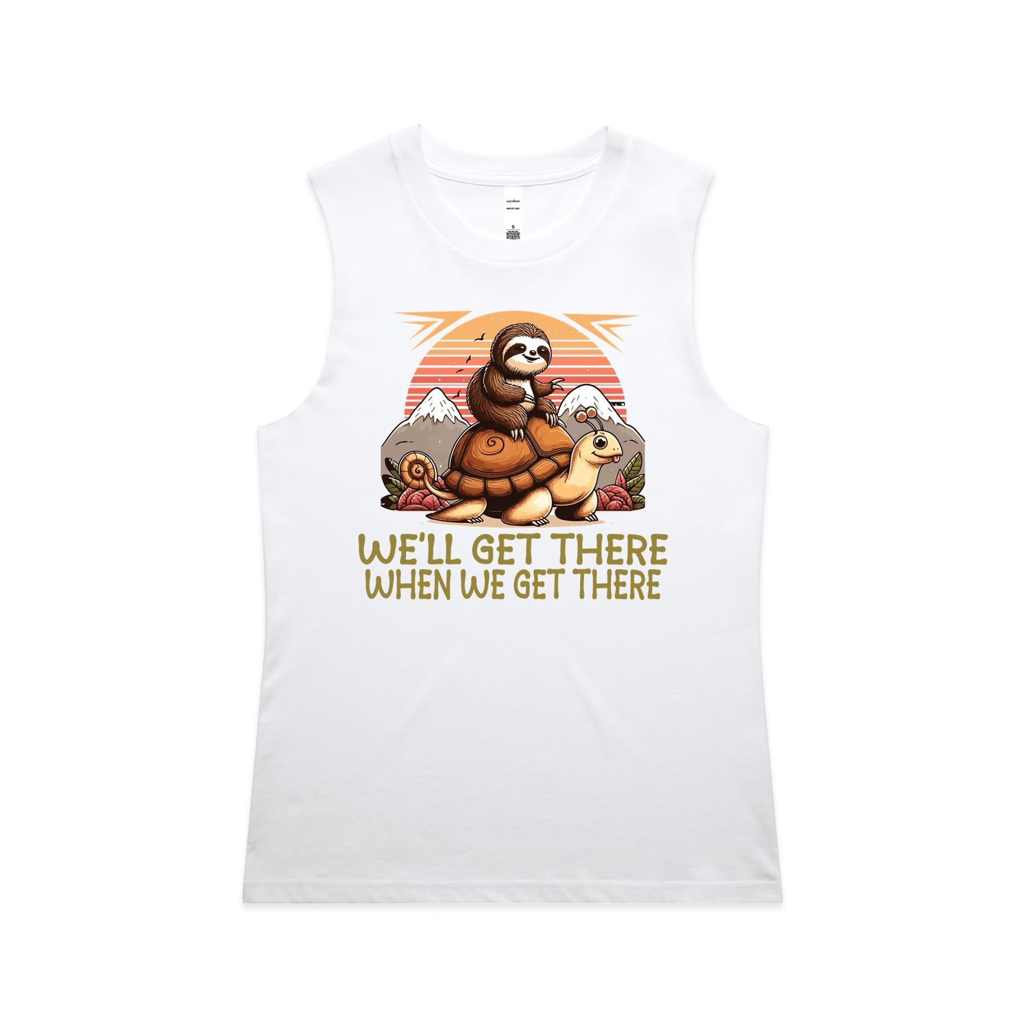 Sloth, We'll Get There When We Get There - AS Colour Women's Maple Tank
