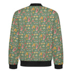 Groovy Retro Men's Casual Zip‑Up Bomber Jacket