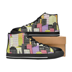 City Scape - Men's High Top Canvas Shoes