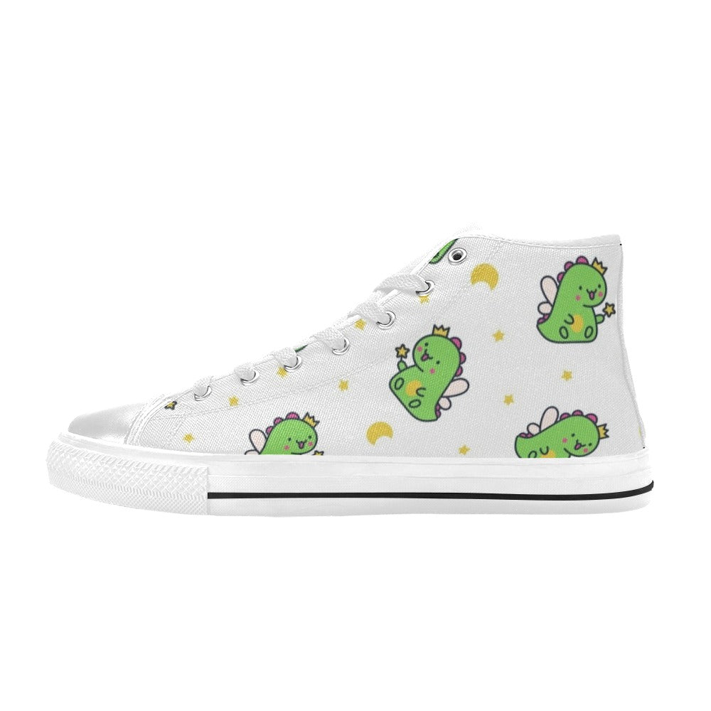 Dinosaur Fairy - Kids' High Top Canvas Shoes US6Y Kids High Top Canvas Shoes animal Printed Offshore
