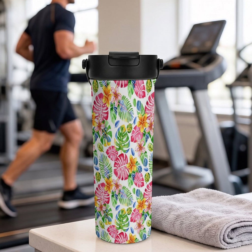 Bright Painted Tropical 20oz Tea Tumbler with Carry Handle