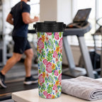 Bright Painted Tropical 20oz Tea Tumbler with Carry Handle