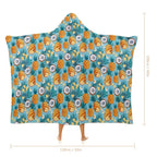 Pineapple Coconut Kids Hooded Blanket 100cm x 130cm