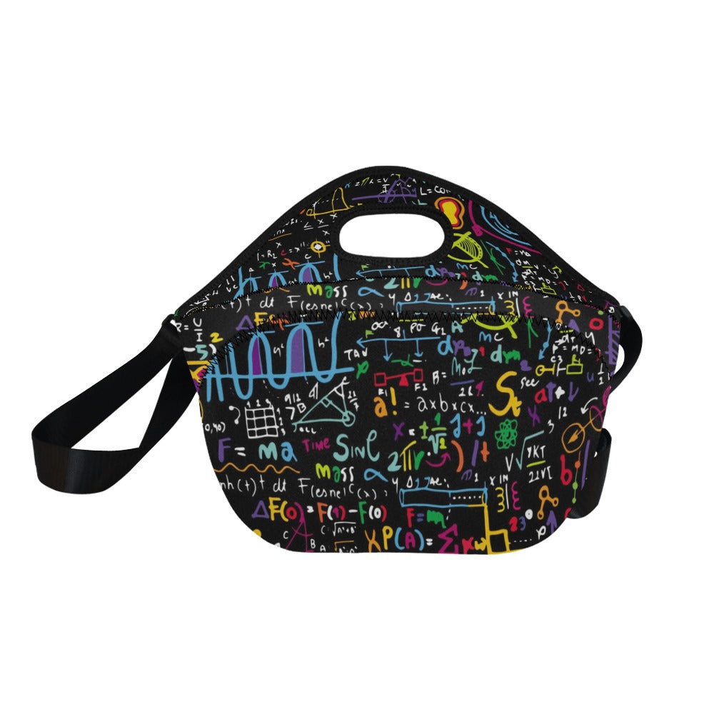 Math Scribbles - Neoprene Lunch Bag Neoprene Lunch Bag Printed Offshore