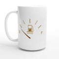 Coffee Fuel Gauge - White 15oz Ceramic Mug Default Title 15oz Mug Coffee Globally Fulfilled