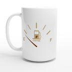 Coffee Fuel Gauge - White 15oz Ceramic Mug Default Title 15oz Mug Coffee Globally Fulfilled