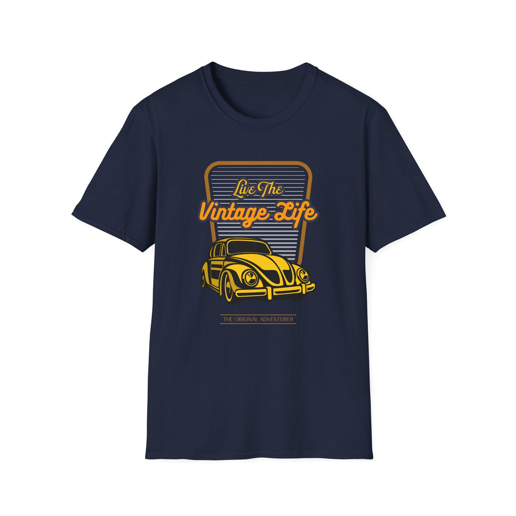 Live The Vintage Life, Car - Unisex Softstyle T-Shirt