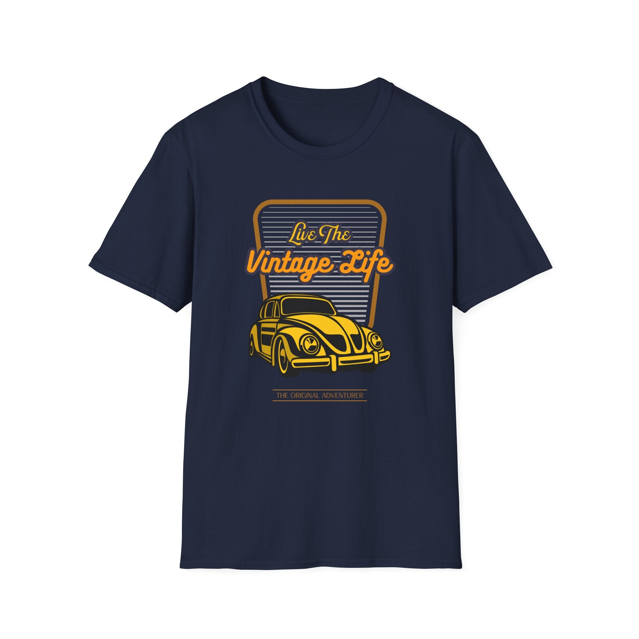 Live The Vintage Life, Car - Unisex Softstyle T-Shirt