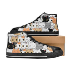 Cute Cartoon Cats - Kids High Top Canvas Shoes