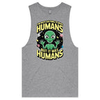 Alien, I'm Not Saying It Was Humans - Mens Tank Top Tee Grey Marle Drop Arm Tank Top Printed In Australia Sci Fi