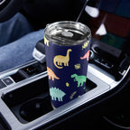 Dinosaurs - 20oz Mobile Tumbler with Lid (Black Lock) 20oz Travel Mug animal Printed Offshore