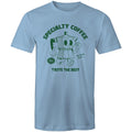 Specialty Coffee Men's AS Colour T-Shirt Carolina Blue Mens T-shirt Coffee Printed In Australia