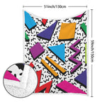 Graphic 80's - Double-Layer Fleece Blanket 51"x59"