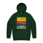 I Have Potential, Physics Men's AS Colour Hoodie Forest Green Mens Hoodie Printed In Australia Science