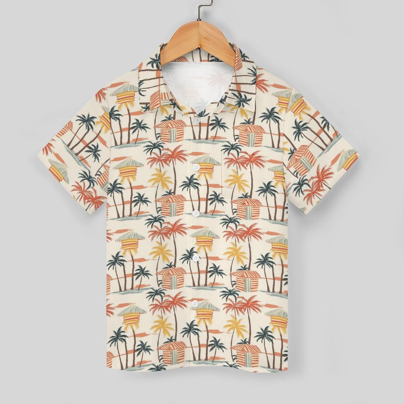 Beach Shack Kids Youth Short Sleeve Button Up Shirt