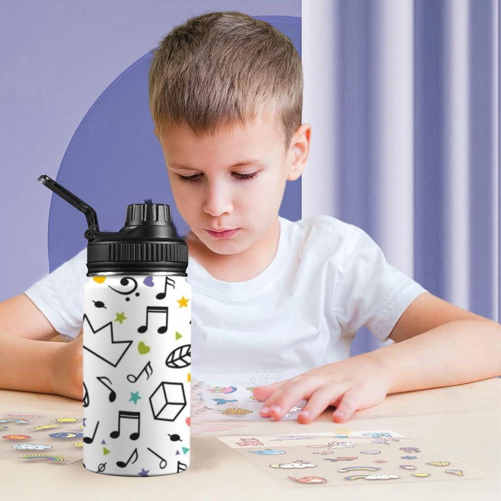 Music Time - Kids Water Bottle with Chug Lid (12 oz) Kids Water Bottle with Chug Lid Music Printed Offshore