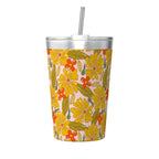 Trippy Floral Small Stainless Steel Travel Mug Cup 12oz/350ml