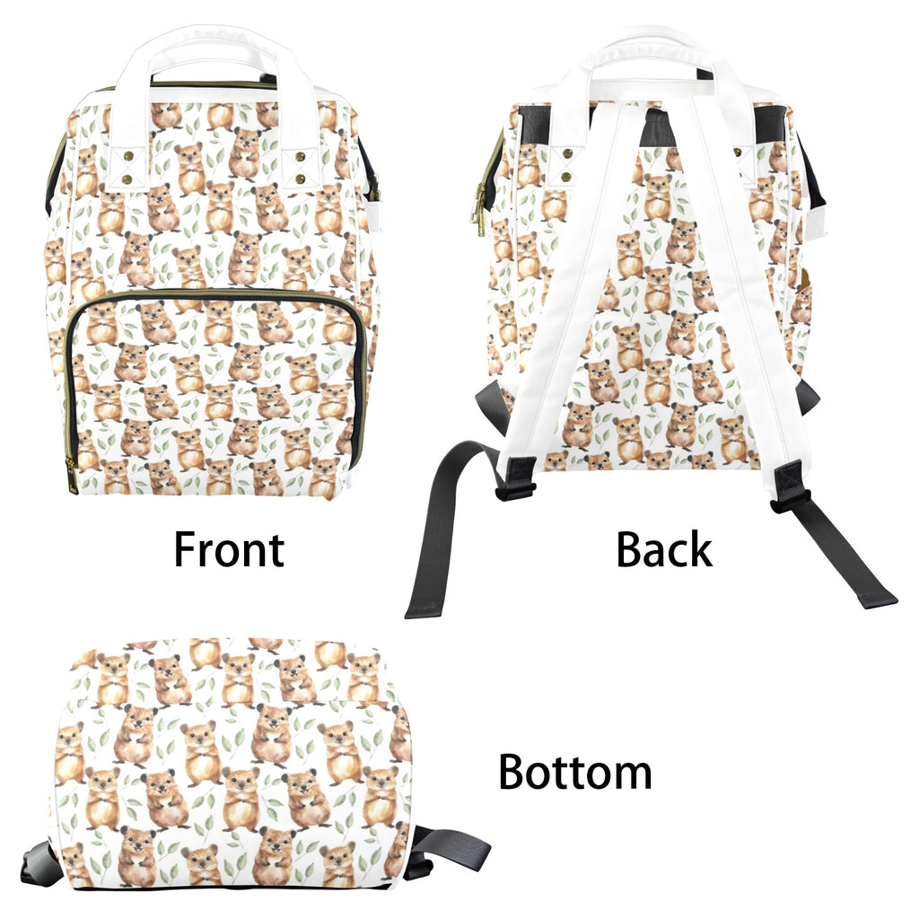 Quokkas Multi-Function Backpack, Nappy / Diaper Bag Multi-function Backpack, Nappy / Diaper Bag animal Australia Printed Offshore