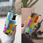 Colourful Chess - 20oz Mobile Tumbler with Lid (Black Lock) 20oz Travel Mug Chess Games Printed Offshore